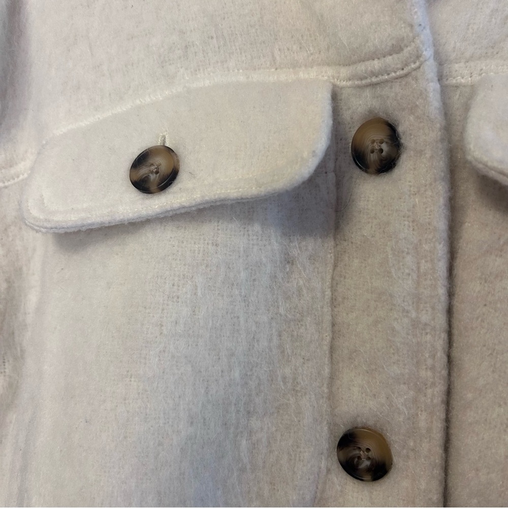 Universal Thread Women's Brushed Shacket, Ivory S… - image 4